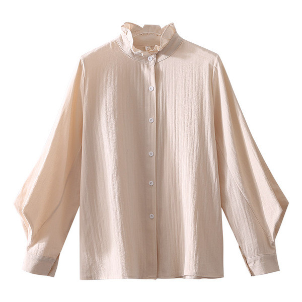 Cămașă modernă de damă cu guler polo înalt în două culori