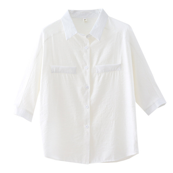 Új modell aktuális női ing 3/4 ujjal fehér és kék színben