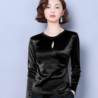 Aktuális női blúz ovális nyakkivágással több színben