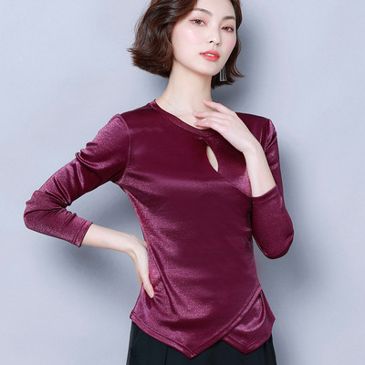 Aktuális női blúz ovális nyakkivágással több színben