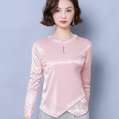 Aktuális női blúz ovális nyakkivágással több színben