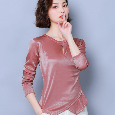 Aktuális női blúz ovális nyakkivágással több színben