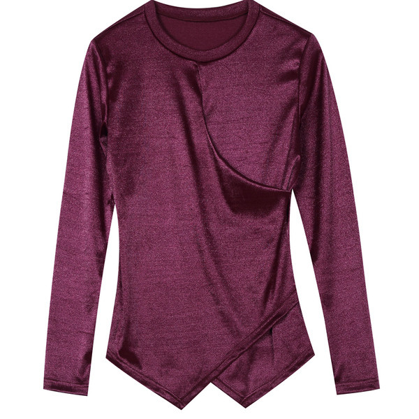 Aktuális női blúz ovális nyakkivágással több színben