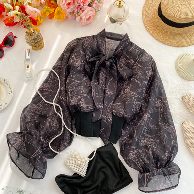 Cămașă de damă cu panglică în trei culori