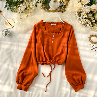 Bluza casual dama cu cravate si nasturi in mai multe culori