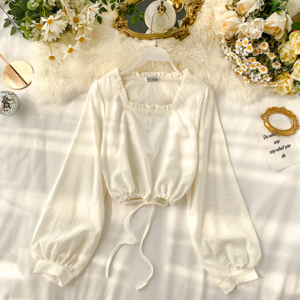 Bluza casual dama cu cravate si nasturi in mai multe culori