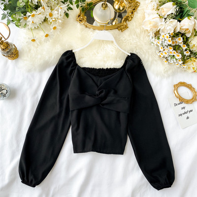 Modern női ing kerek nyakkivágással, különböző színekben