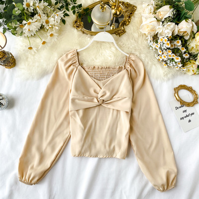 Modern női ing kerek nyakkivágással, különböző színekben