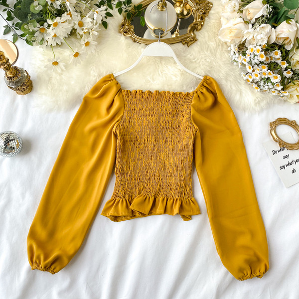 Modern női ing kerek nyakkivágással, különböző színekben