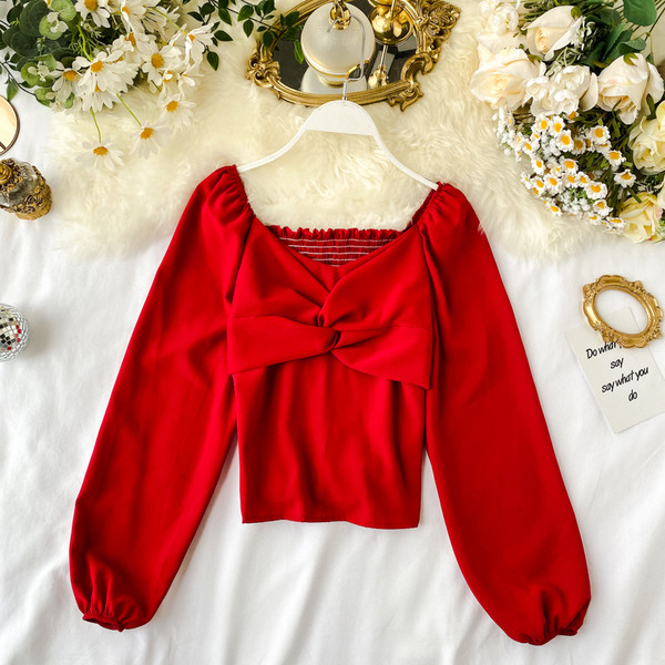 Modern női ing kerek nyakkivágással, különböző színekben