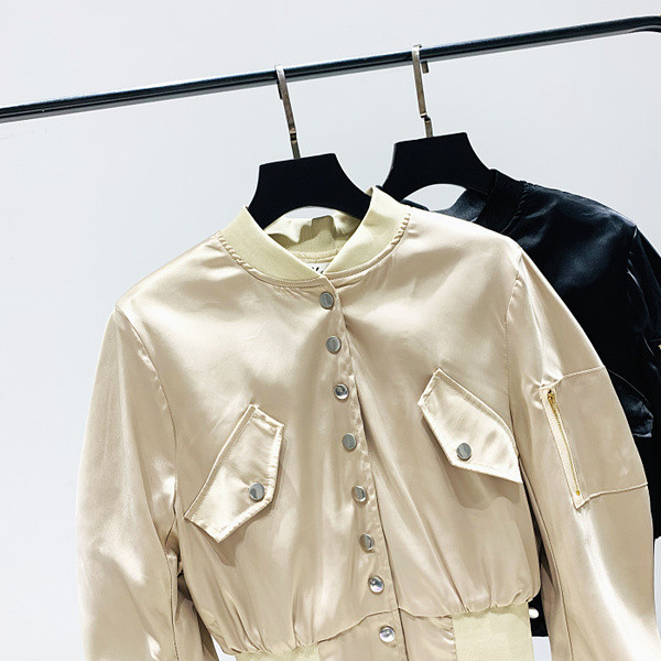 Geaca casual dama cu talie elastica in trei culori