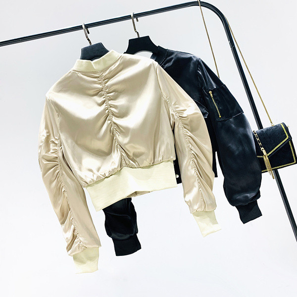 Geaca casual dama cu talie elastica in trei culori