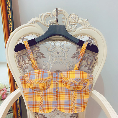 Γυναικείο καρό μπουστάκι σε δύο χρώματα