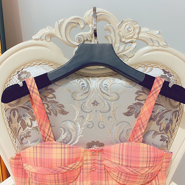 Bustiera dama in carouri in doua culori