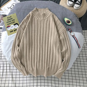 Pulover casual barbatesc cu guler inalt in diferite culori