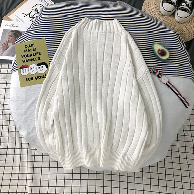 Pulover casual barbatesc cu guler inalt in diferite culori