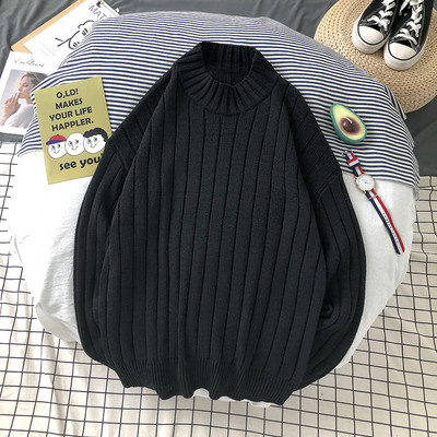 Pulover casual barbatesc cu guler inalt in diferite culori