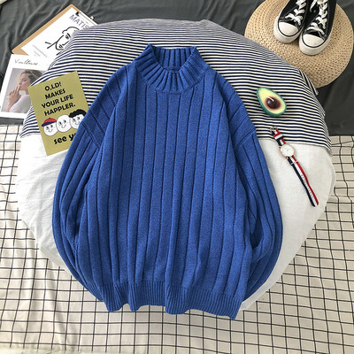 Pulover casual barbatesc cu guler inalt in diferite culori