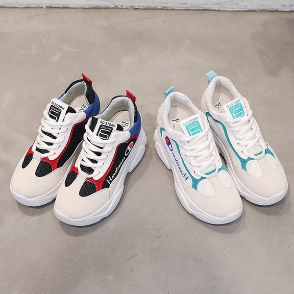 Tenisi casual dama cu talpa inalta in doua culori