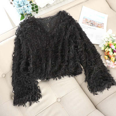 Bluză casual de damă în diferite culori și decolteu spitz