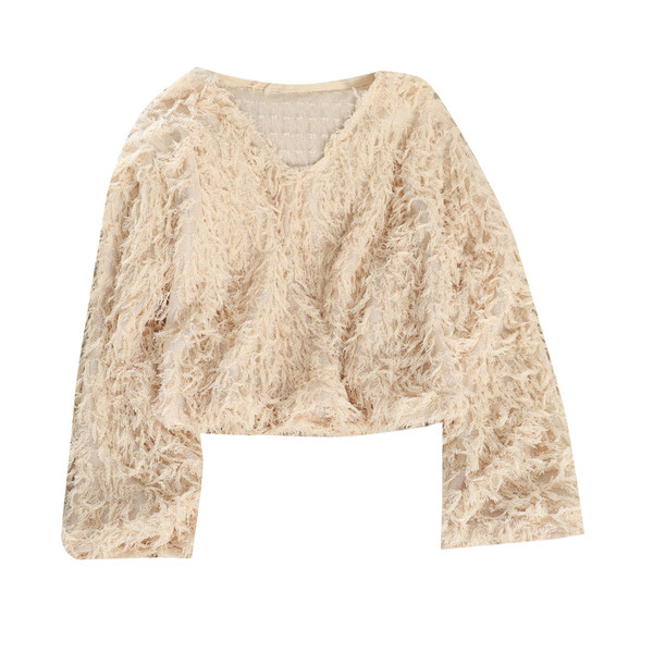 Bluză casual de damă în diferite culori și decolteu spitz