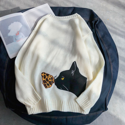 Modern férfi pulóver rátéttel, három színben