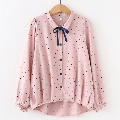 Cămașă de damă modernă în trei culori, cu guler și șireturi clasice