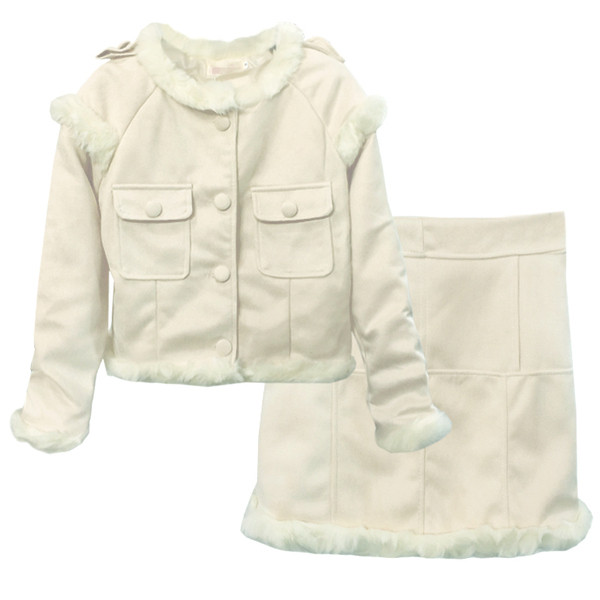 Set actual de iarnă din două părți de culoare albă