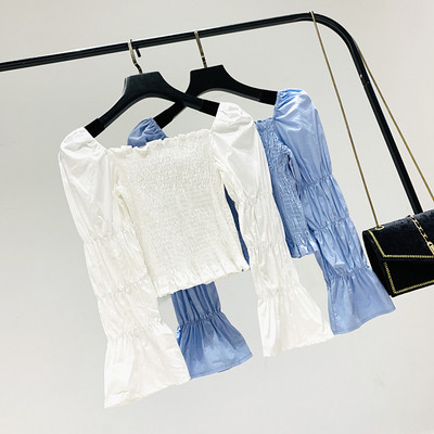 Bluză de damă modernă cu umerii goi în trei culori