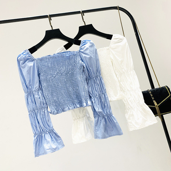 Bluză de damă modernă cu umerii goi în trei culori