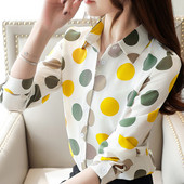 Μοντέρνο γυναικείο πουκάμισο με μακρύ μανίκι και κλασικό γιακά σε δύο χρώματα