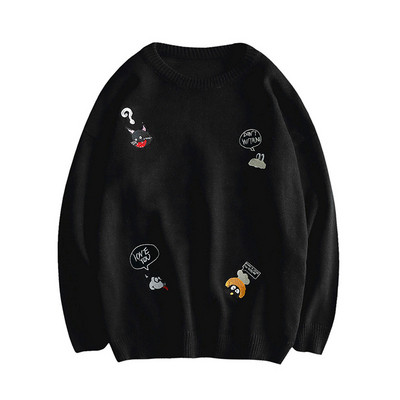 Ανδρικό πουλόβερ με κεντήματα σε τρία χρώματα