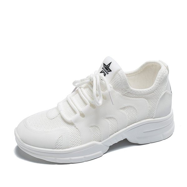 Adidasi moderni de dama cu sireturi si talpa inalta in doua culori