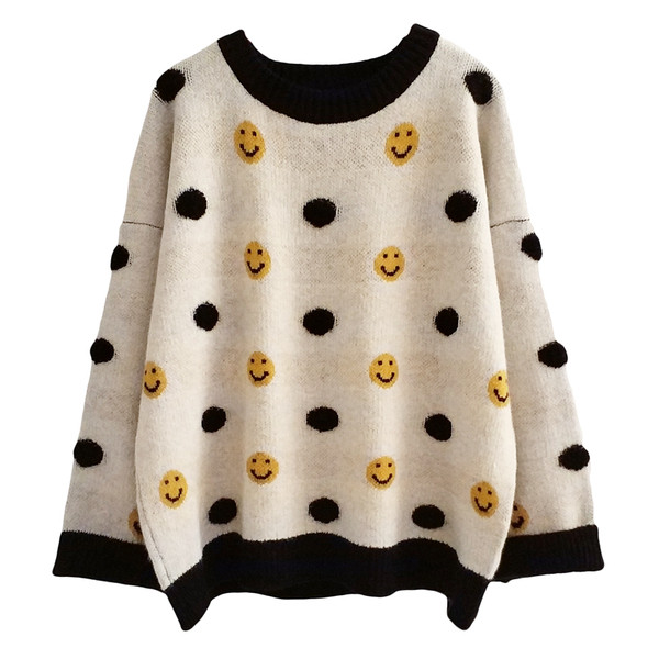 Pulover de dama casual cu aplicatie si maneci lungi in doua culori