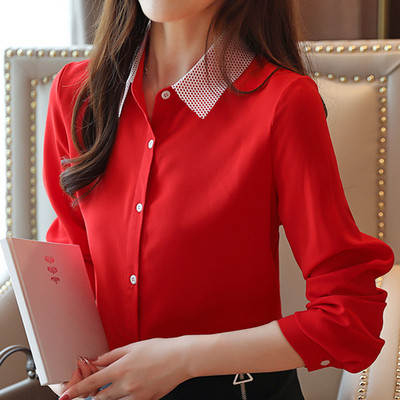 Camasa de dama actuala cu nasturi si guler clasic in trei culori