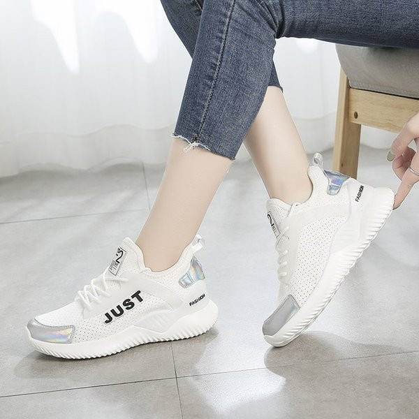 Tenisi casual dama cu sireturi in alb-negru