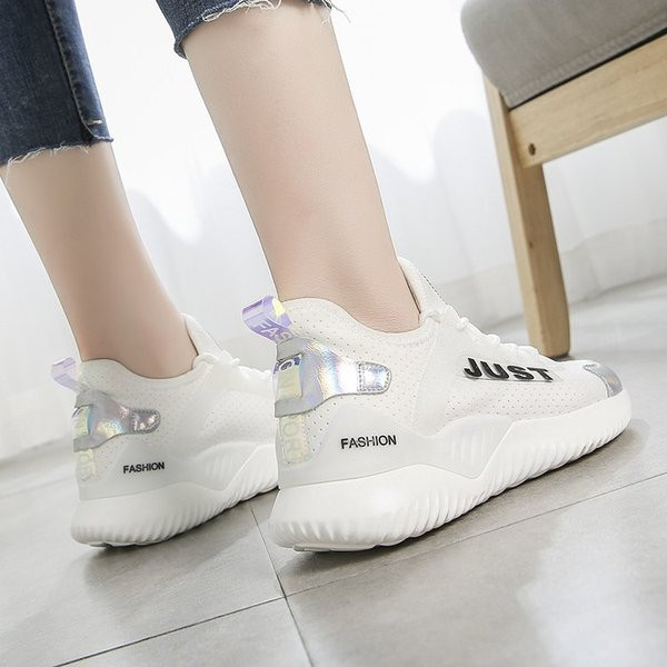 Tenisi casual dama cu sireturi in alb-negru