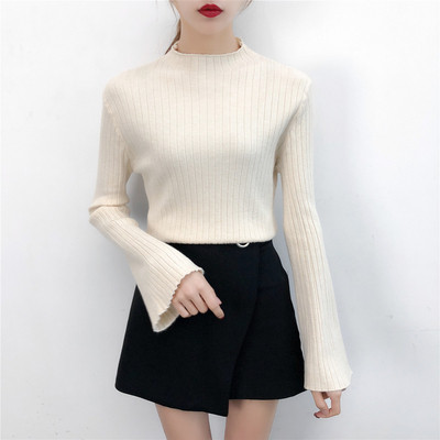 Νέο μοντέλο γυναικείο πουλόβερ με χαμηλό κολάρο  σε διάφορα χρώματα