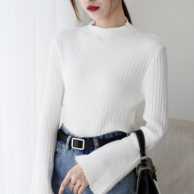 Νέο μοντέλο γυναικείο πουλόβερ με χαμηλό κολάρο  σε διάφορα χρώματα