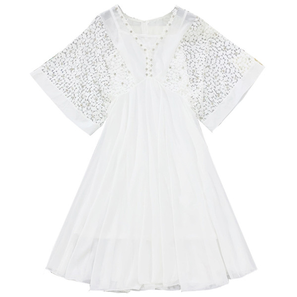 Rochie de dama cu decolteu spitz si maneci din dantela