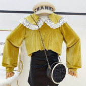 Μοντέρνα γυναικεία μπλούζα με δαντέλα σε διάφορα χρώματα