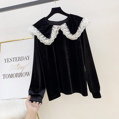 Μοντέρνα γυναικεία μπλούζα με δαντέλα σε διάφορα χρώματα