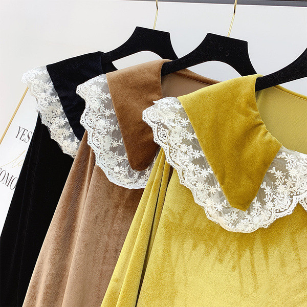 Μοντέρνα γυναικεία μπλούζα με δαντέλα σε διάφορα χρώματα