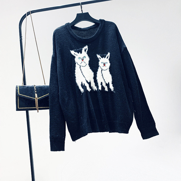 Pulover de dama cu broderie colorata in mai multe culori