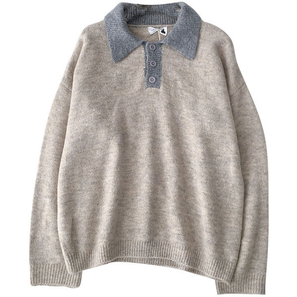 Μοντέρνα γυναικεία μπλούζα με κολάρο και κουμπιά