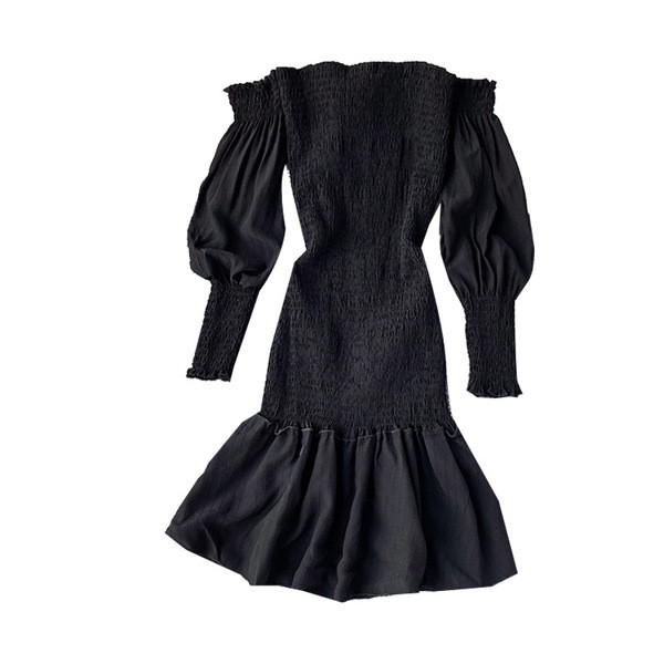 Elasztikus női ruha ejtett ujjakkal több színben