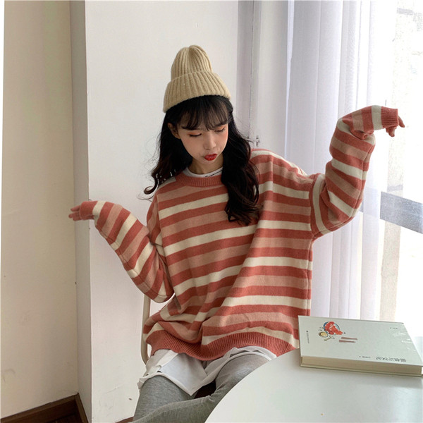 Γυναικεία μοντέρνα ριγέ μπλούζα σε δύο χρώματα