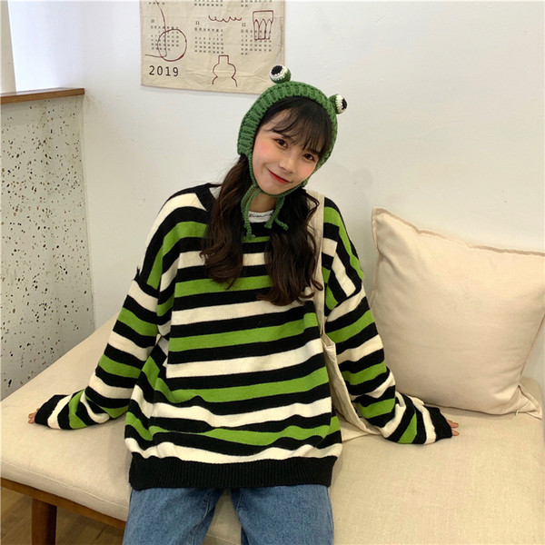 Γυναικεία μοντέρνα ριγέ μπλούζα σε δύο χρώματα