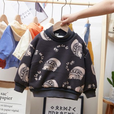 Pulover pentru copii modern in trei culori cu aplicatie pentru baieti