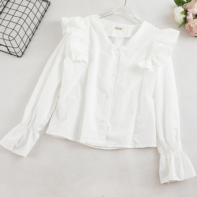 Modern női ing gombokkal és fürtökkel, három színben